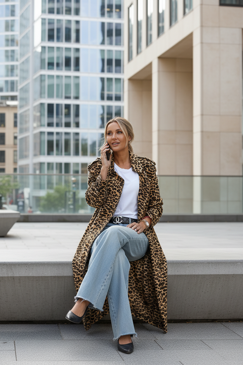 Midi Leopard Coat