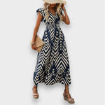 Milena | Dress with Allover Print and Smocked Waist