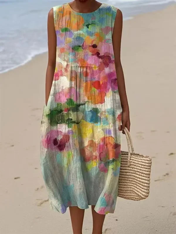 Mirte - Versatile, Multicoloured Midi Dress