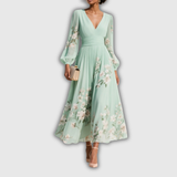 Odelia – Floral Midi Dress with Flowing Silhouette