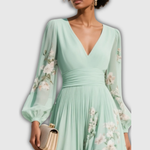 Odelia – Floral Midi Dress with Flowing Silhouette