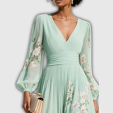 Odelia – Floral Midi Dress with Flowing Silhouette