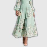 Odelia – Floral Midi Dress with Flowing Silhouette