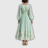 Odelia – Floral Midi Dress with Flowing Silhouette