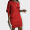 Party Dress with Sequins and Contrast
