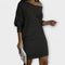 Party Dress with Sequins and Contrast