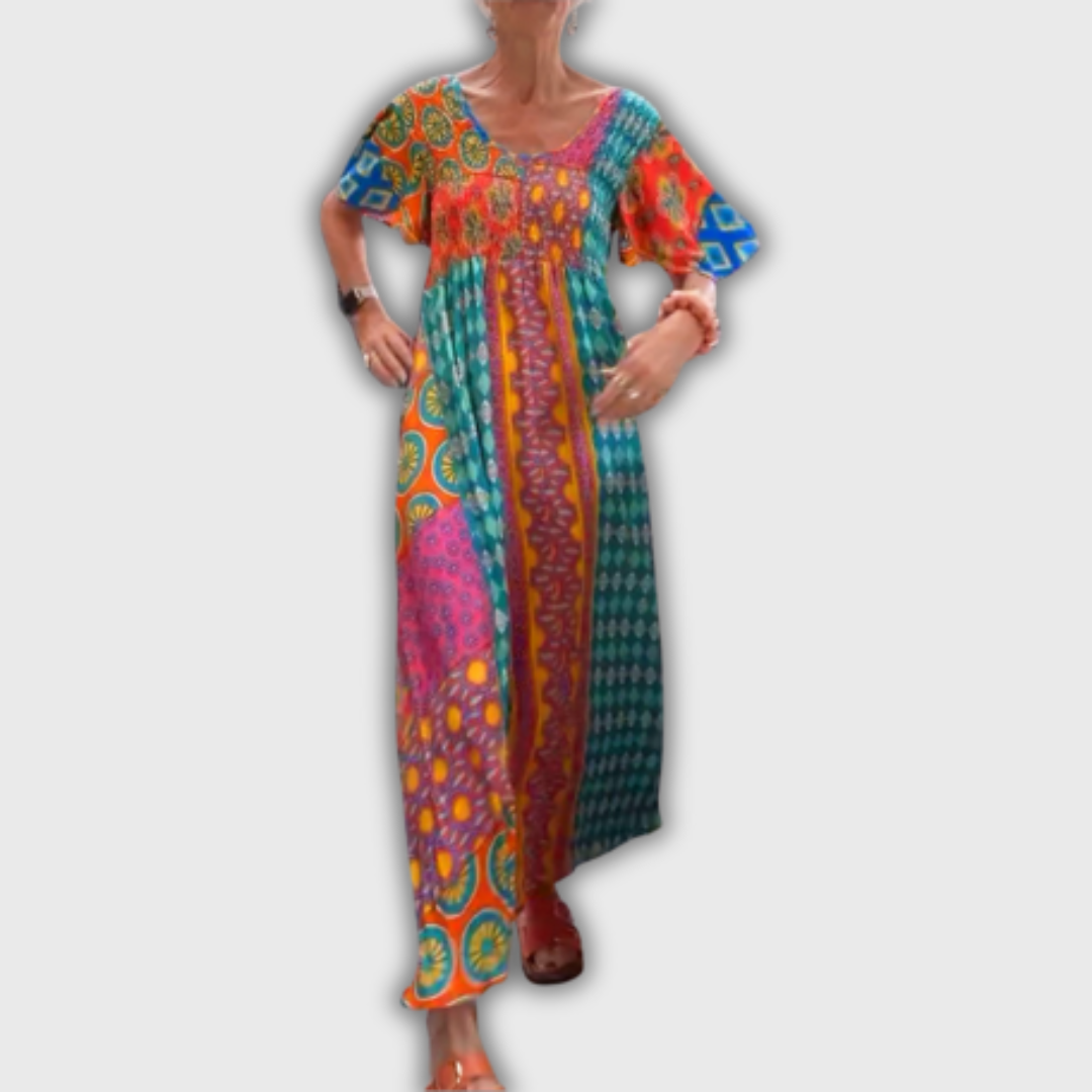Poppy – Elegant Paisley Midi Dress