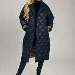 Premium Padded Coat with Leopard-Print Lining
