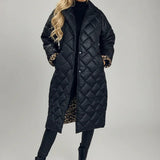 Premium Padded Coat with Leopard-Print Lining