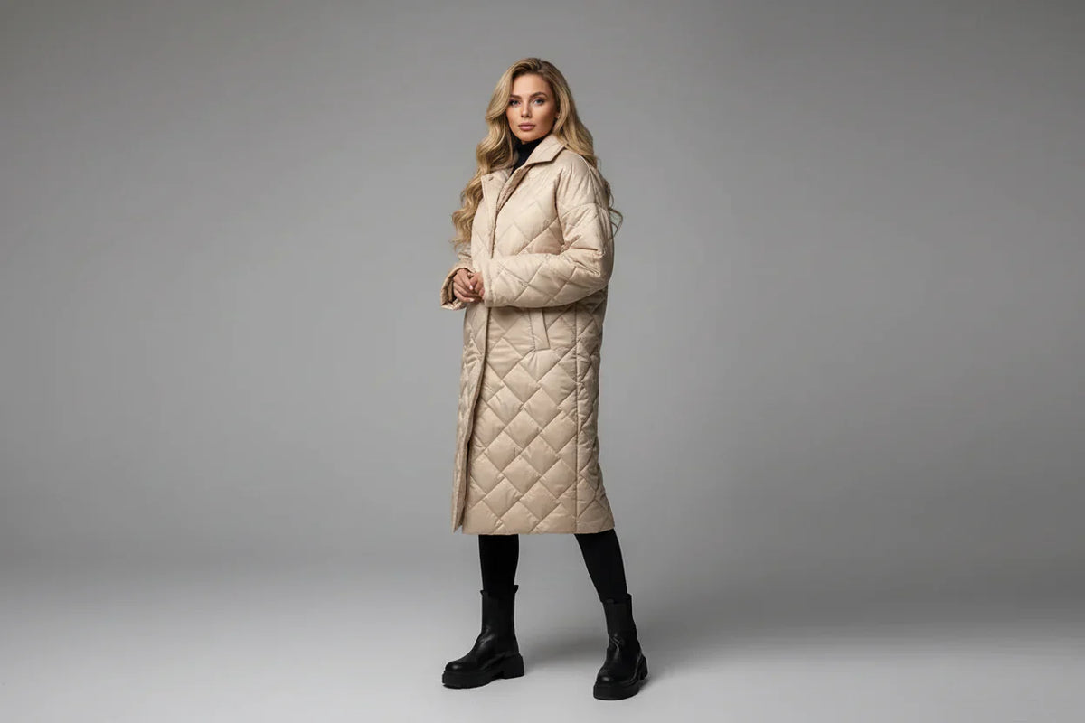 Premium Padded Coat with Leopard-Print Lining