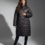 Premium Padded Coat with Leopard-Print Lining