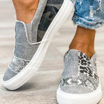 Quinny  | Casual Leopard Print Canvas Shoes