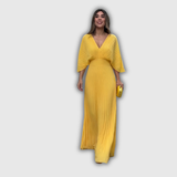 Serelina | Pleated Elegance Maxi Dress
