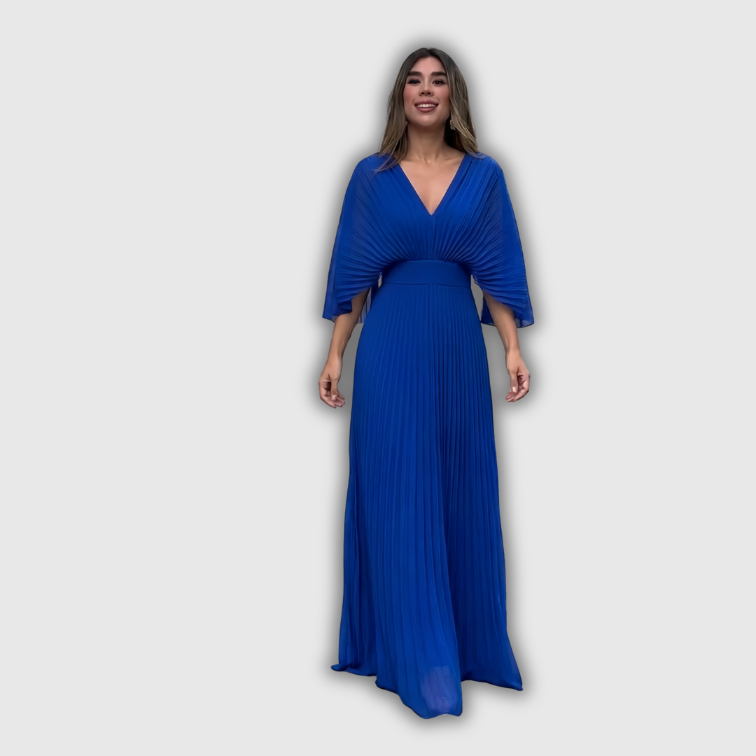 Serelina | Pleated Elegance Maxi Dress