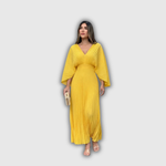 Serelina | Pleated Elegance Maxi Dress