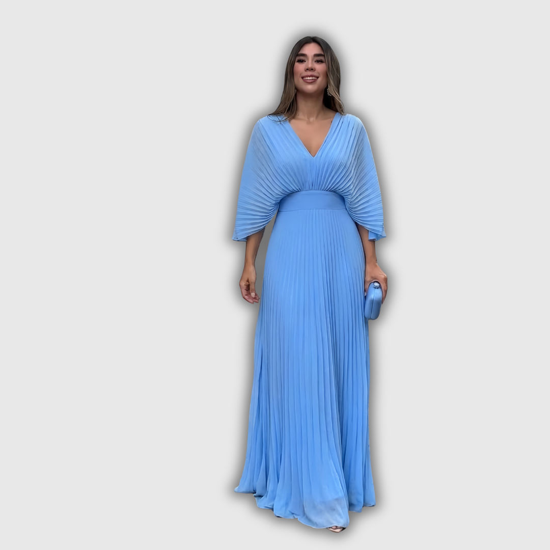 Serelina | Pleated Elegance Maxi Dress