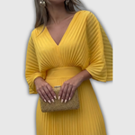 Serelina | Pleated Elegance Maxi Dress