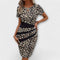 Stylish Dress with Leopard Print