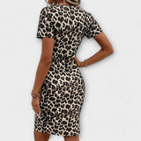 Stylish Dress with Leopard Print