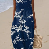 Tess – Elegant Midi Dress with Floral Pattern