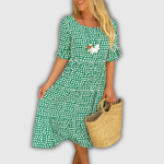 Zerelle | Short Sleeve Midi Dress