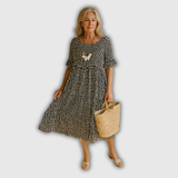 Zerelle | Short Sleeve Midi Dress