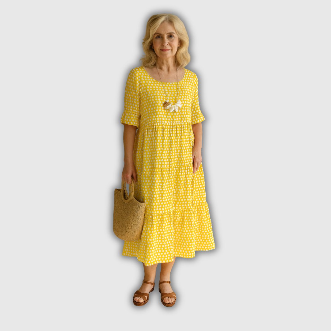 Zerelle | Short Sleeve Midi Dress