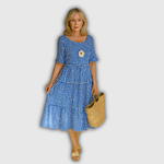 Zerelle | Short Sleeve Midi Dress