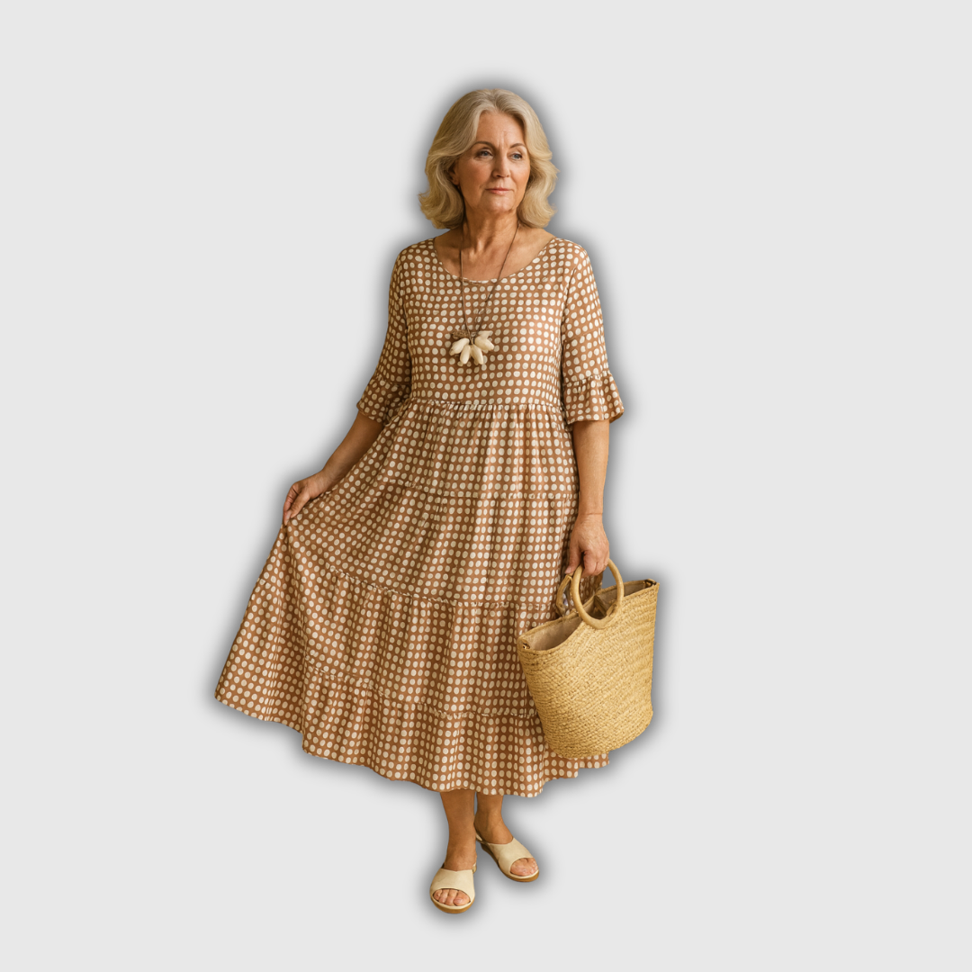 Zerelle | Short Sleeve Midi Dress